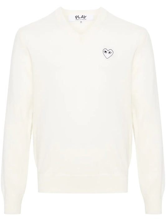 Heart-Patch Wool Jumper
