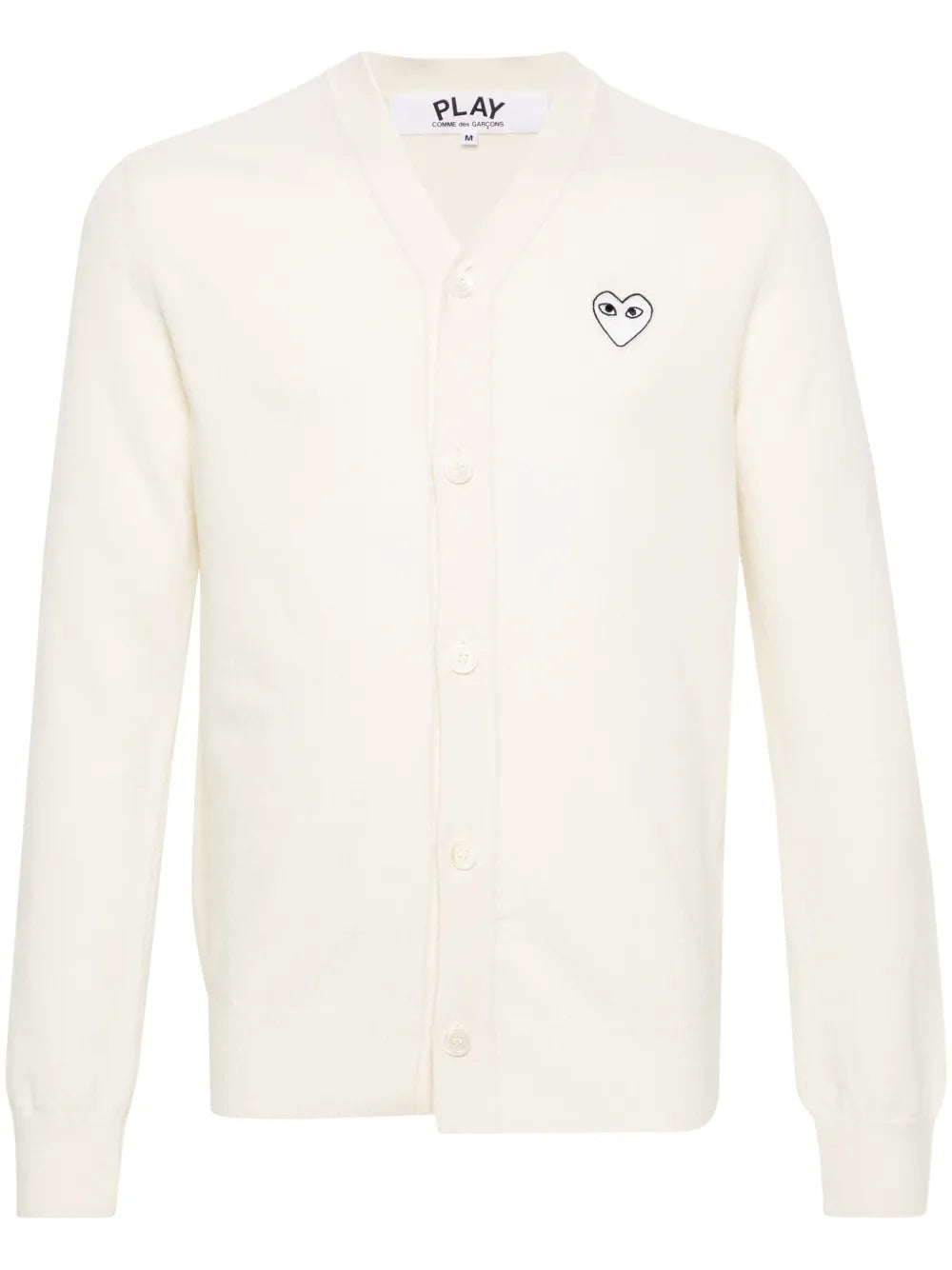 Heart-Motif Wool Cardigan