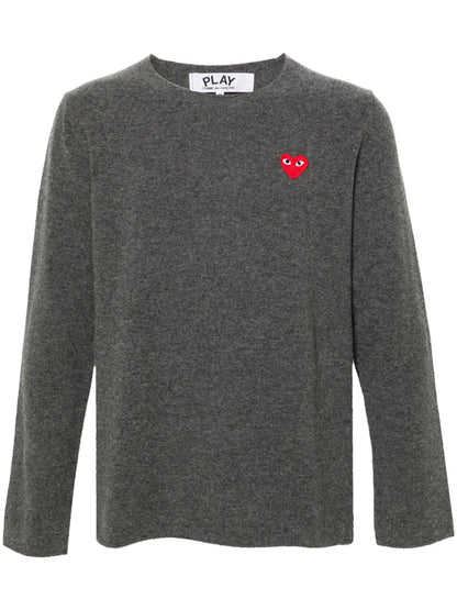 Heart-Patch Wool Jumper