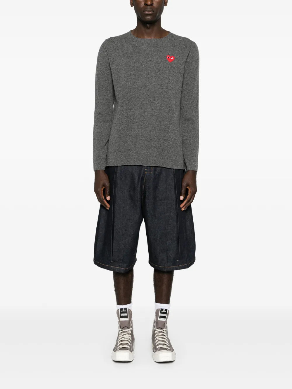 Heart-Patch Wool Jumper