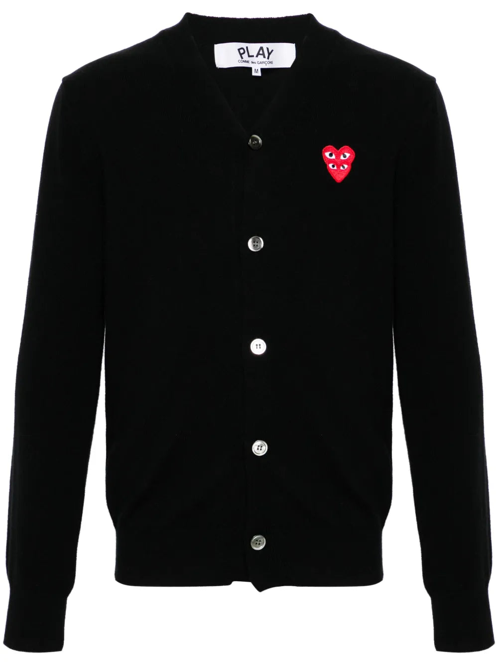 Heart-Patch Wool Cardigan