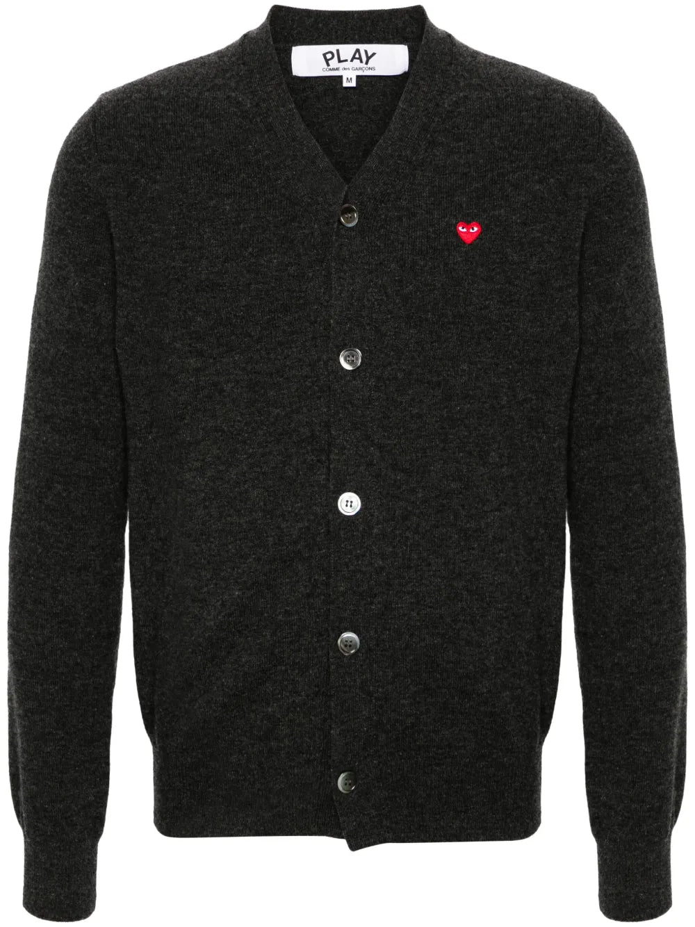 Heart-Patch Wool Cardigan