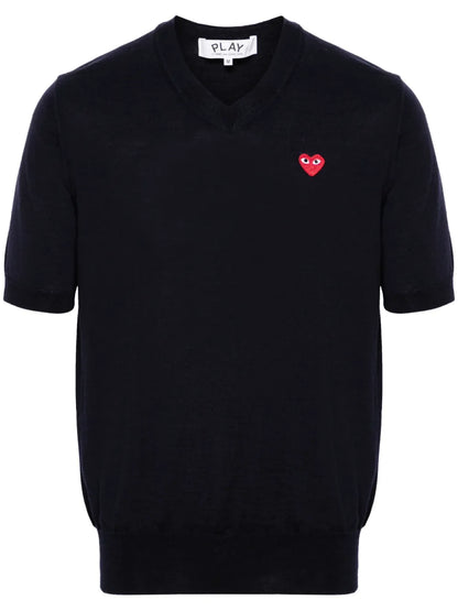 Heart-Patch Wool Jumper