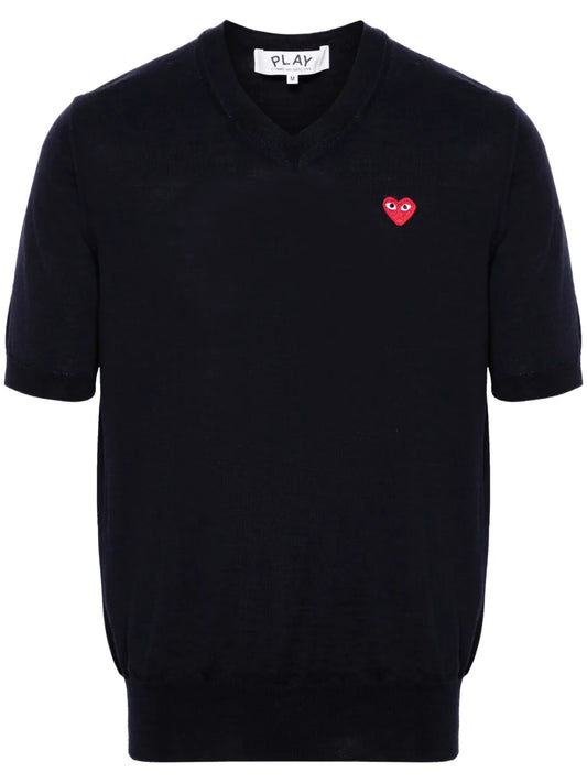 Heart-Patch Wool Jumper