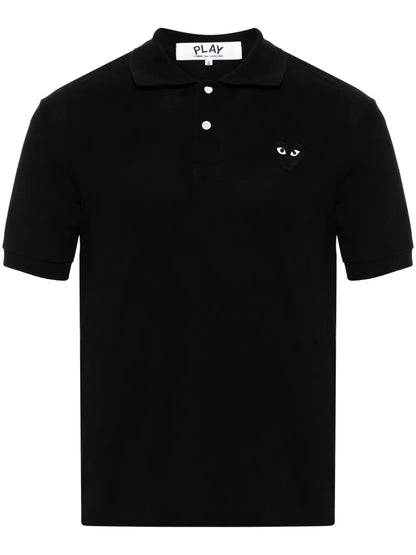 Heart-Patch Cotton Polo Shirt