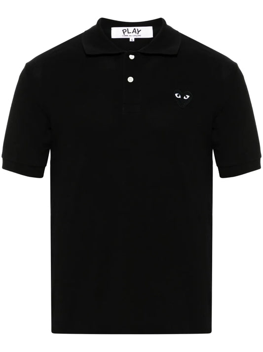 Heart-Patch Cotton Polo Shirt