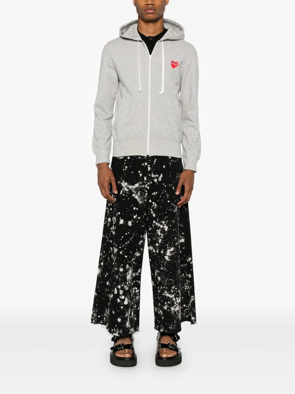 Mélange-Effect Cotton Hoodie