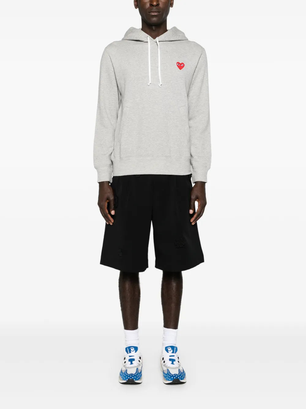 Heart-Motif Cotton Hoodie