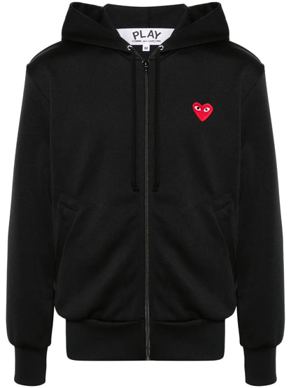 Heart-Appliqué Hoodie