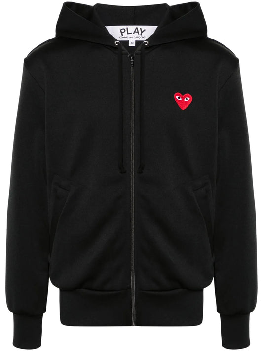 Heart-Appliqué Hoodie