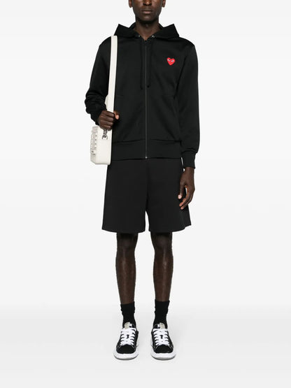 Heart-Appliqué Hoodie