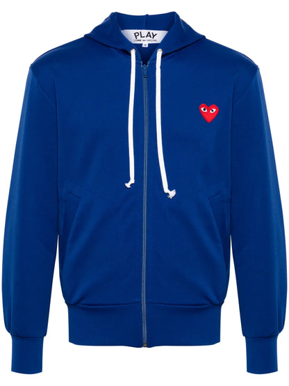 Heart-Appliqué Hoodie