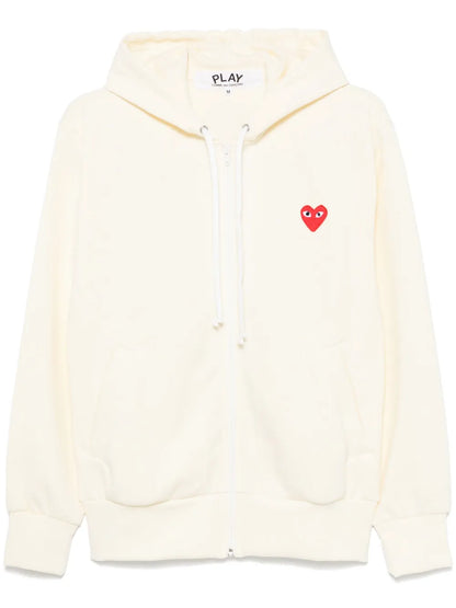Heart-Appliqué Hoodie