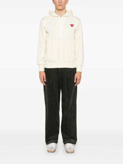 Heart-Appliqué Hoodie