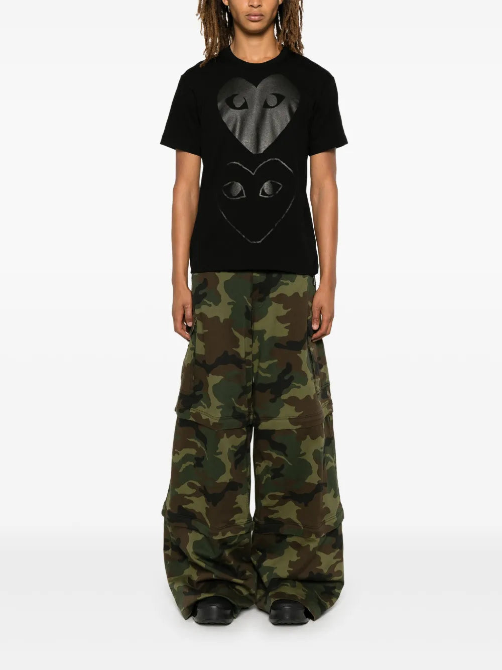 Double Heart-Print T-Shirt