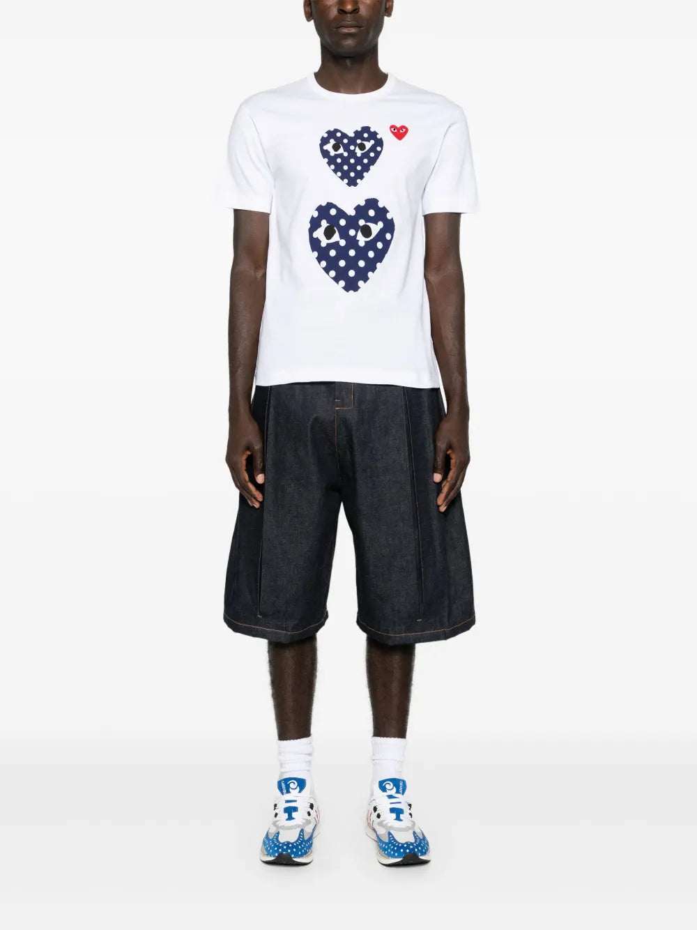Heart-Motif Cotton T-Shirt