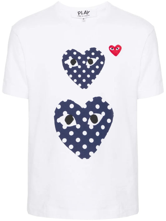 Heart-Motif Cotton T-Shirt