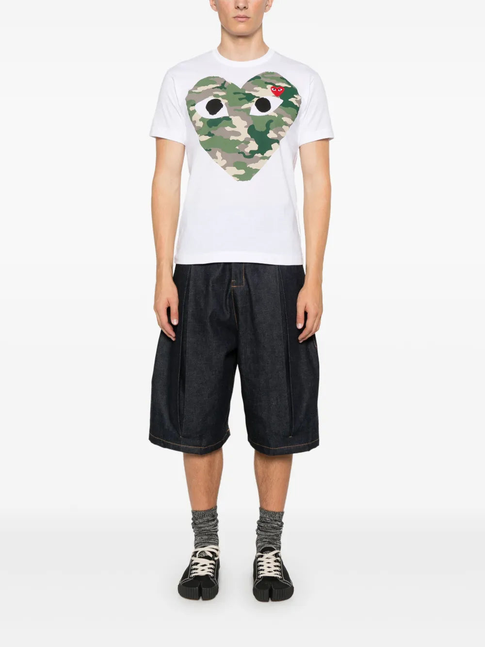 Camouflage Heart-Print T-Shirt