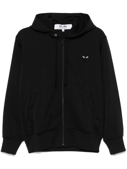 Heart-Patch Zip-Up Hoodie