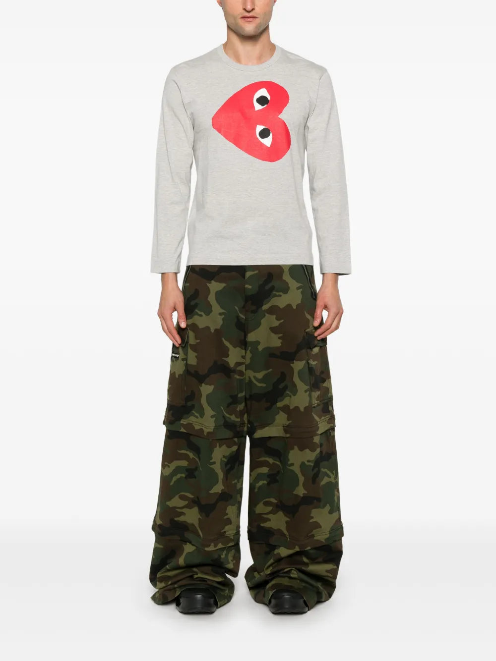 Side Heart-Print T-Shirt