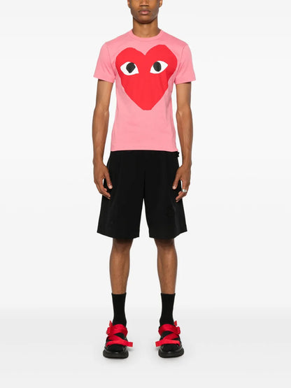 Heart-Print Cotton T-Shirt