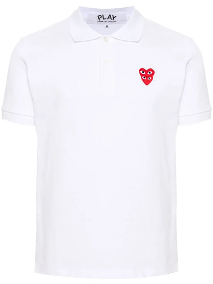 Heart-Patch Cotton Polo Shirt