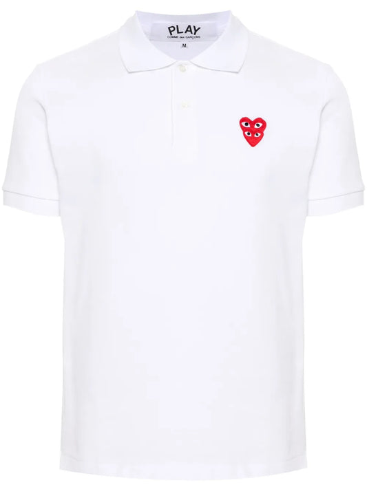 Heart-Patch Cotton Polo Shirt