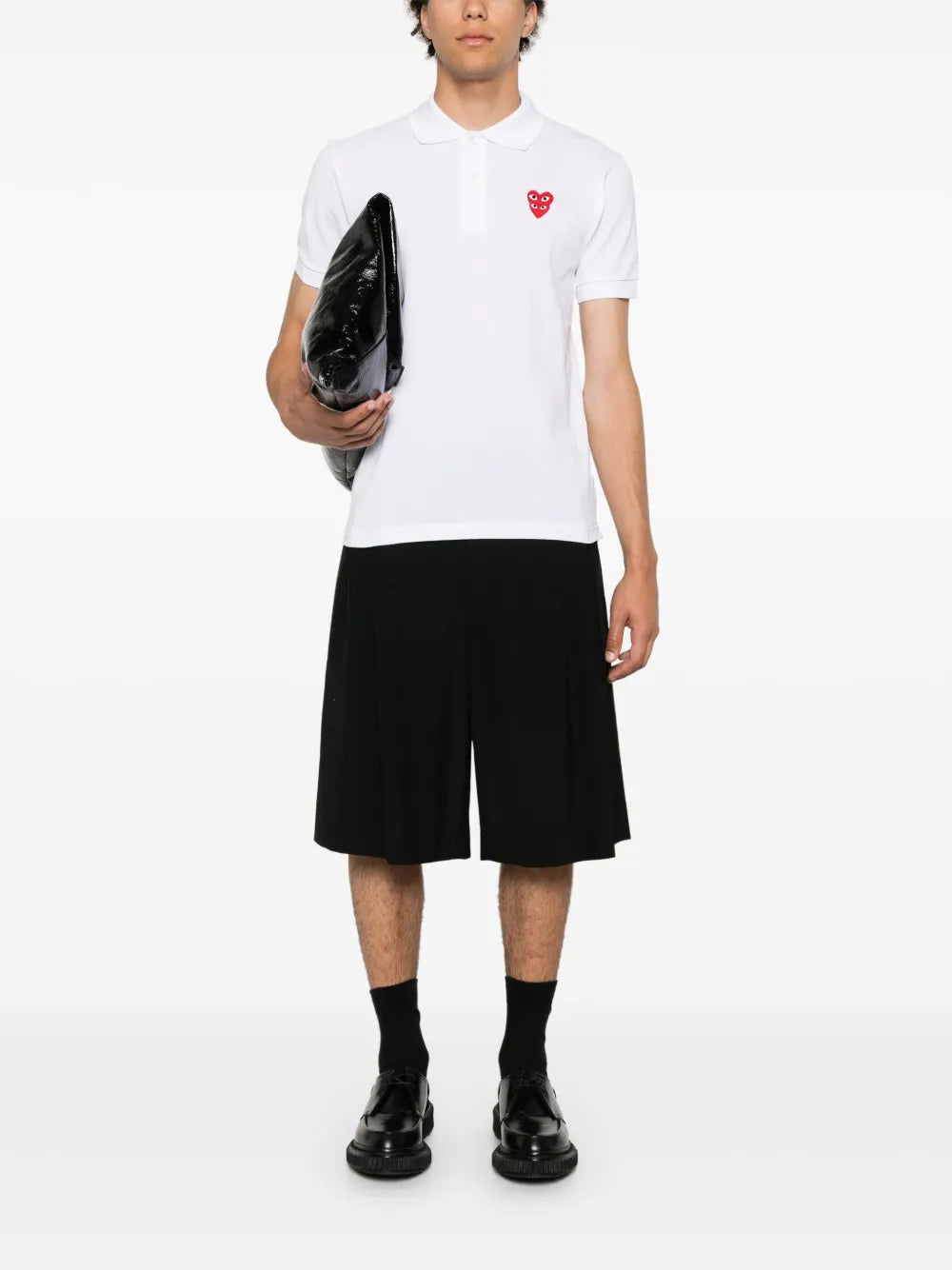 Heart-Patch Cotton Polo Shirt