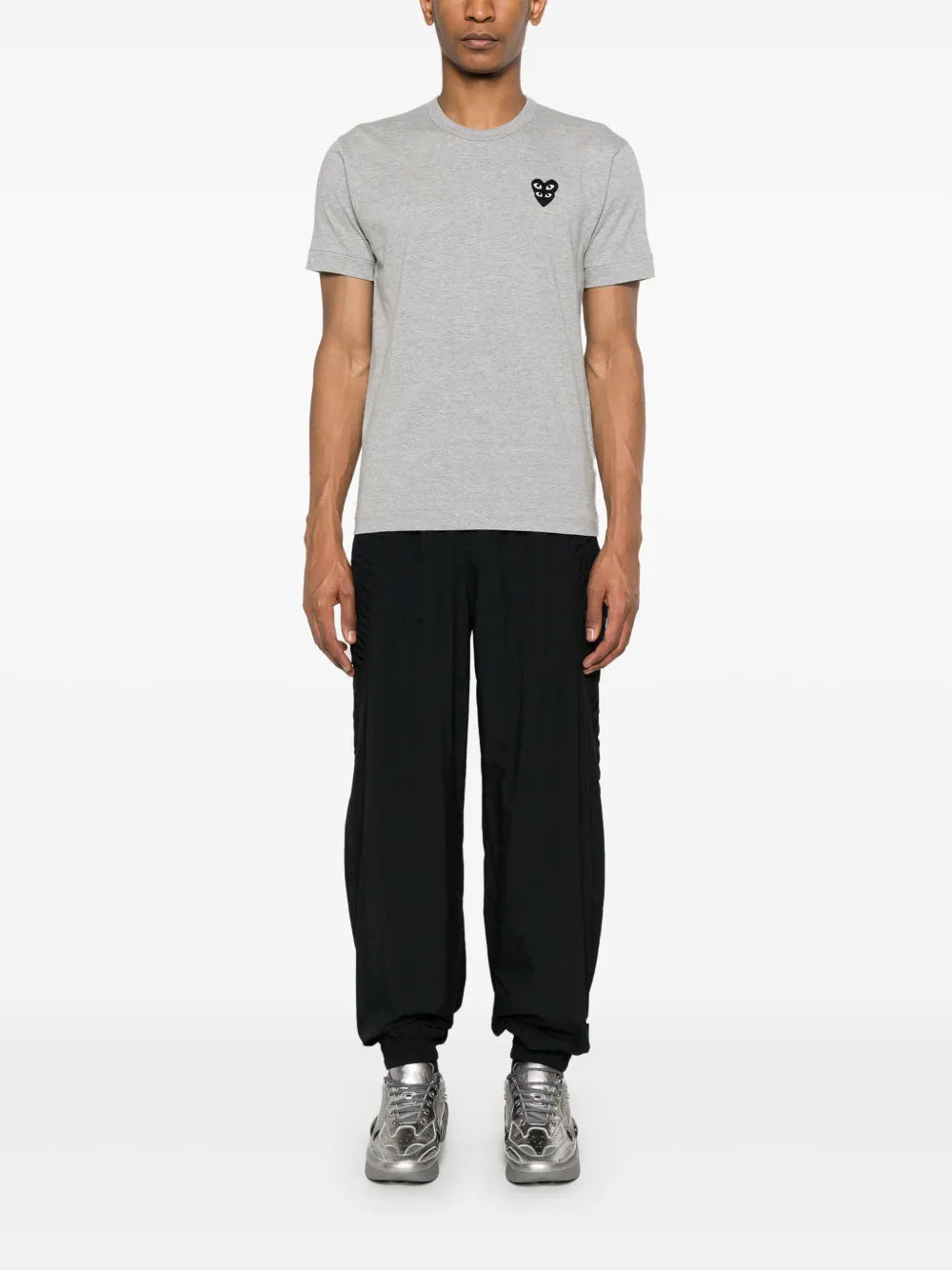 Double Heart-Patch T-Shirt