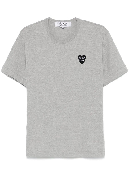 Double Heart-Patch T-Shirt