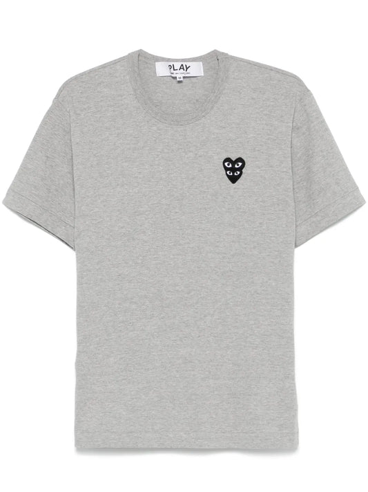 Double Heart-Patch T-Shirt