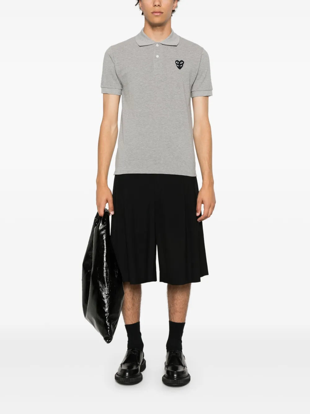 Heart-Patch Cotton Polo Shirt