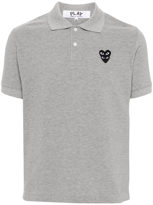 Heart-Patch Cotton Polo Shirt