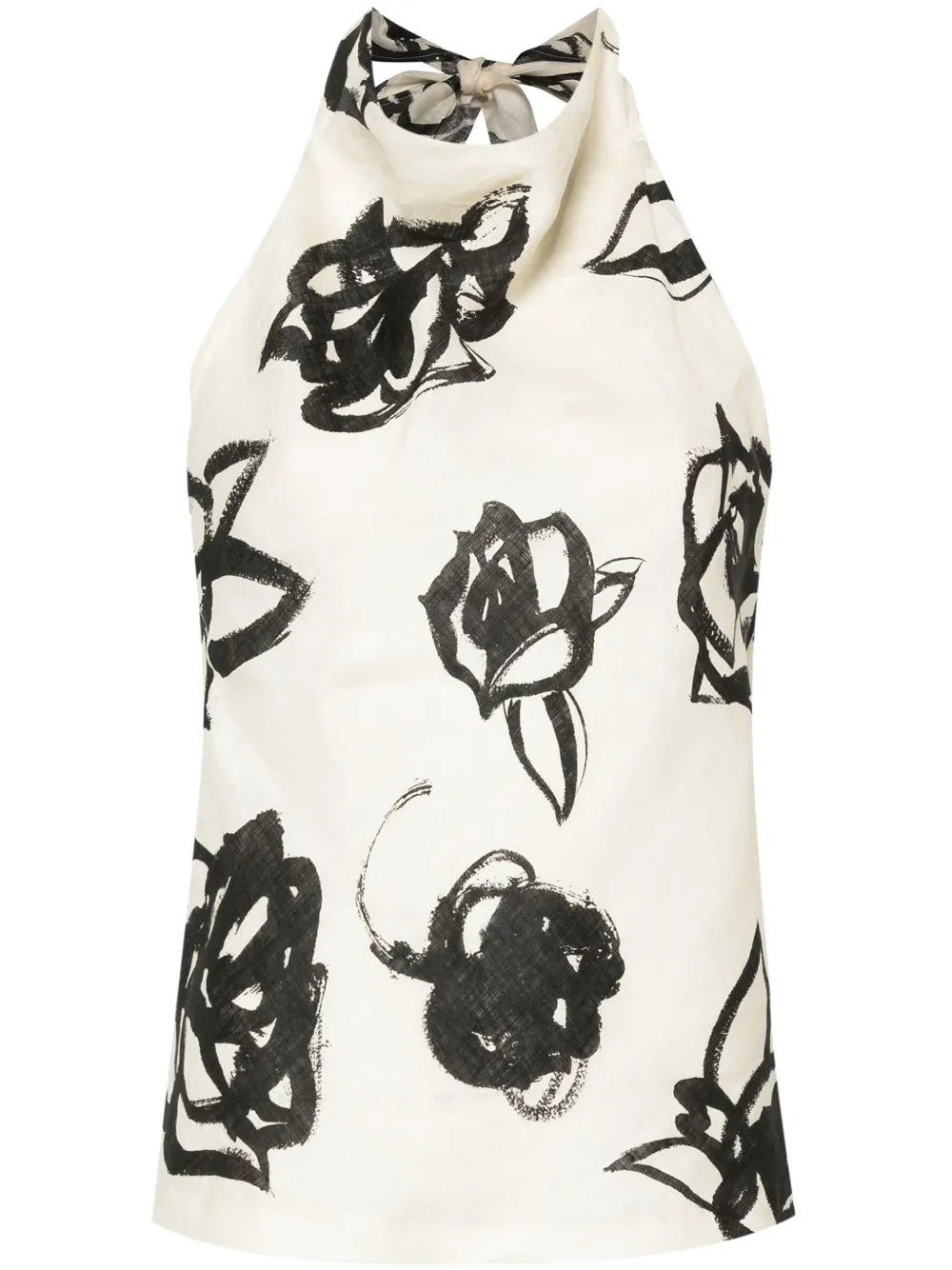 Floral Linen Halterneck Top