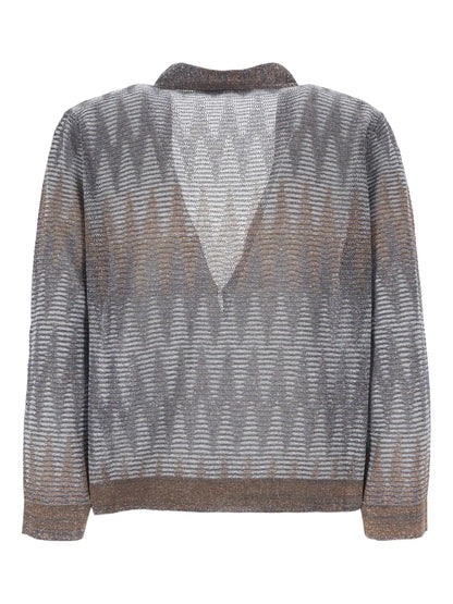 Textured Clasp-Fastening Cardigan