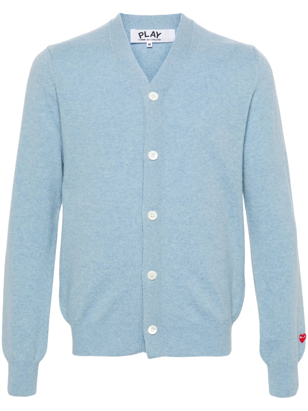 Heart-Patch Wool Cardigan