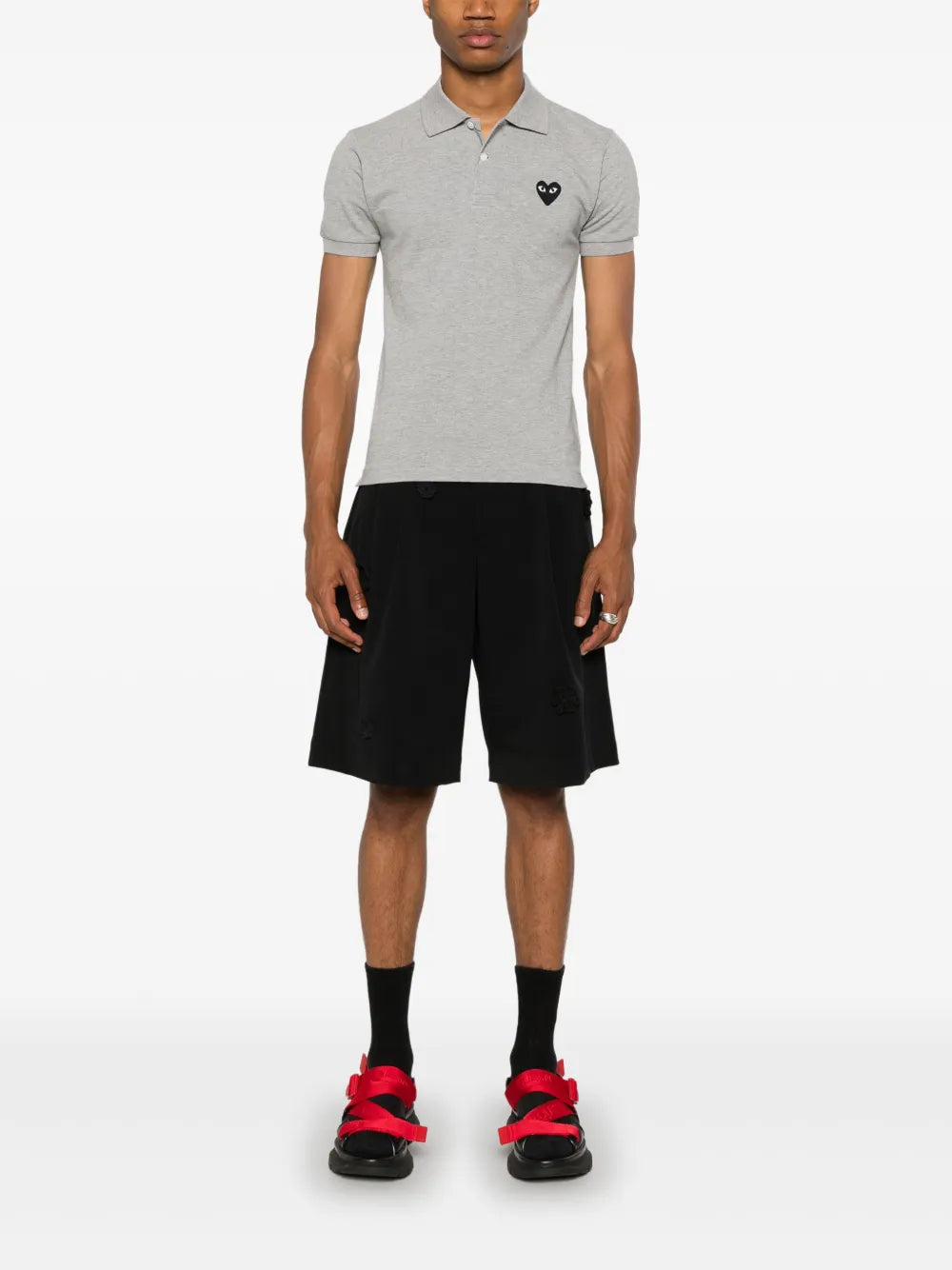 Heart-Patch Piqué Polo Shirt