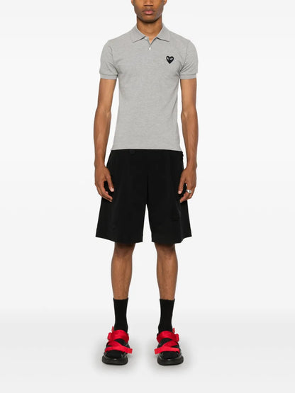 Heart-Patch Piqué Polo Shirt