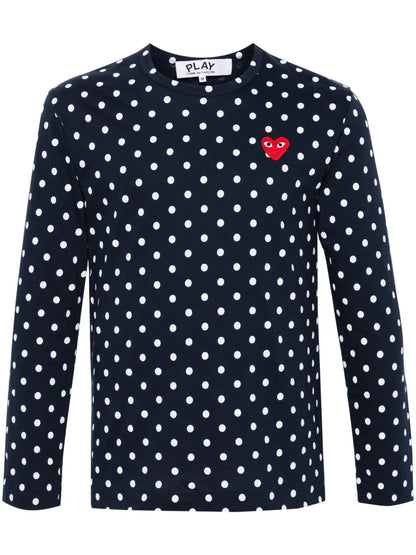 Polka-Dot Cotton T-Shirt