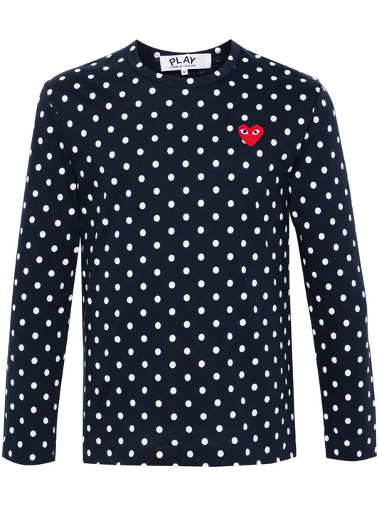Polka-Dot Cotton T-Shirt