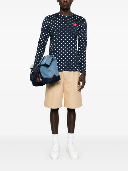 Polka-Dot Cotton T-Shirt