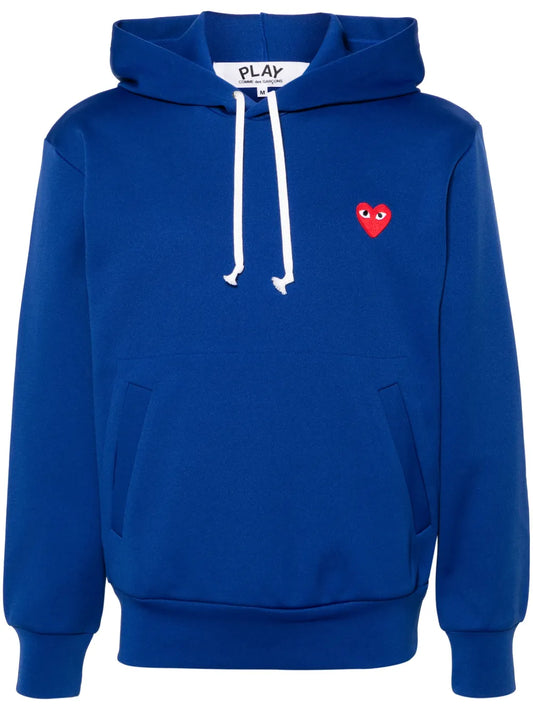 Heart-Motif Drawstring Hoodie