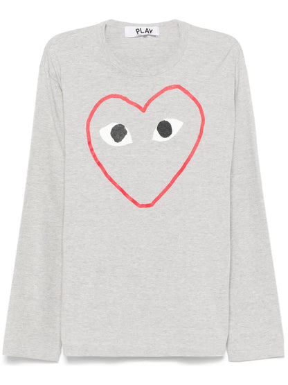 Outline Heart-Print T-Shirt