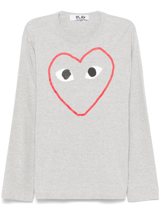 Outline Heart-Print T-Shirt