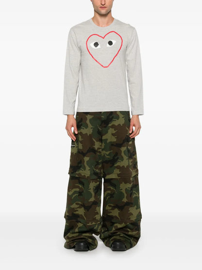Outline Heart-Print T-Shirt