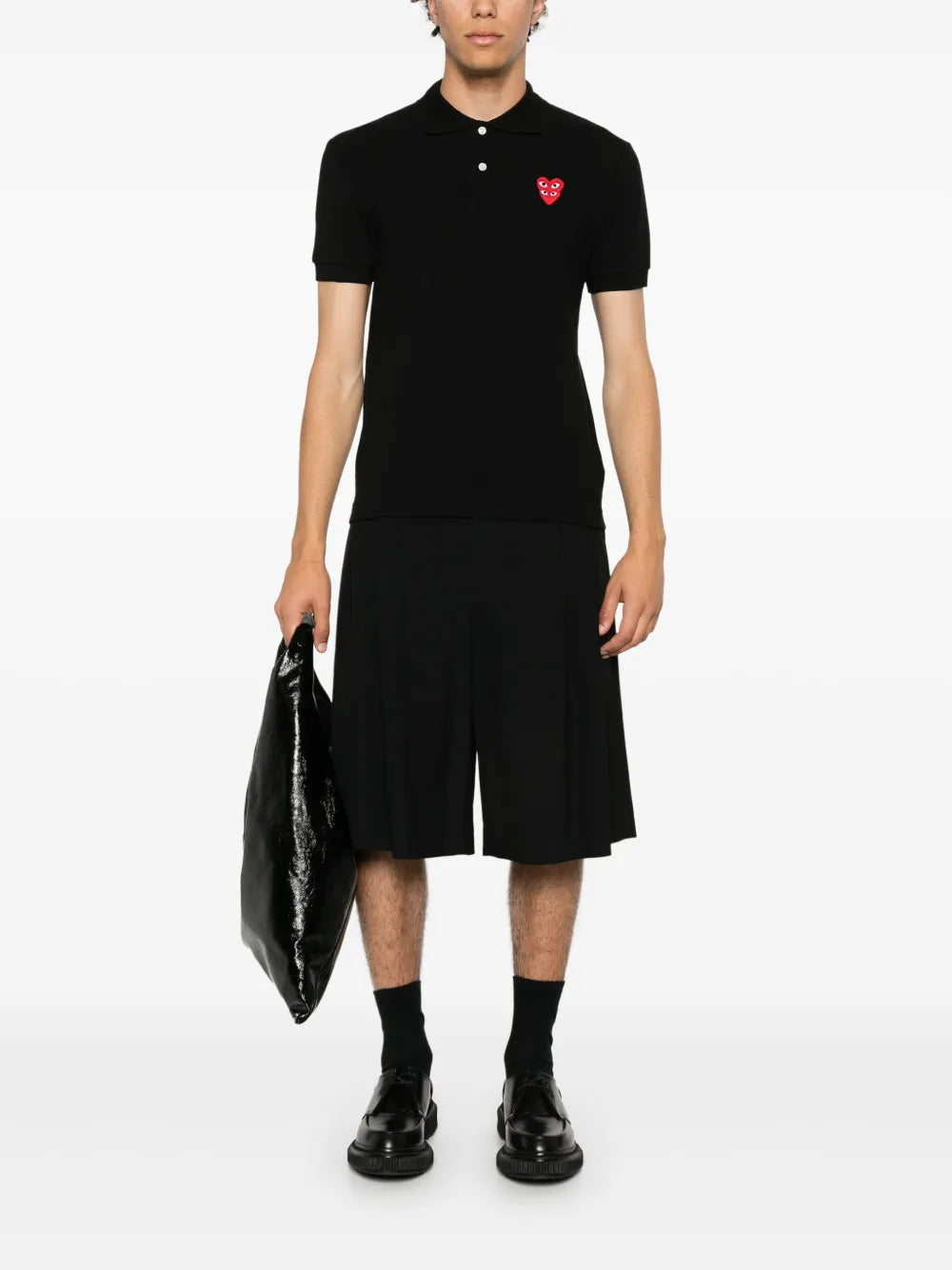 Heart-Patch Cotton Polo Shirt