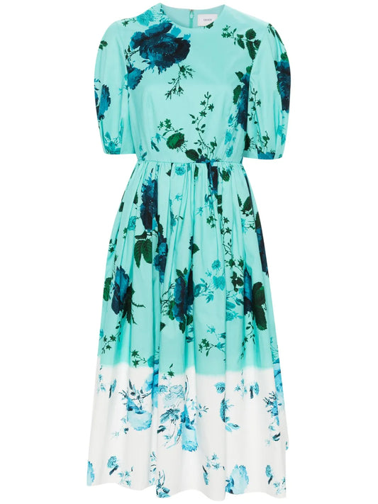 Floral-Print Midi Dress
