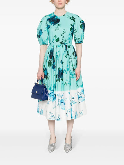 Floral-Print Midi Dress