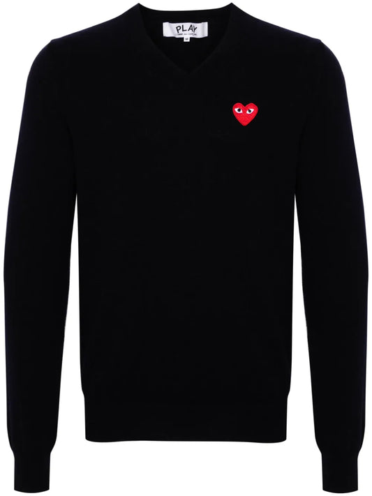 Heart-Patch Wool Jumper