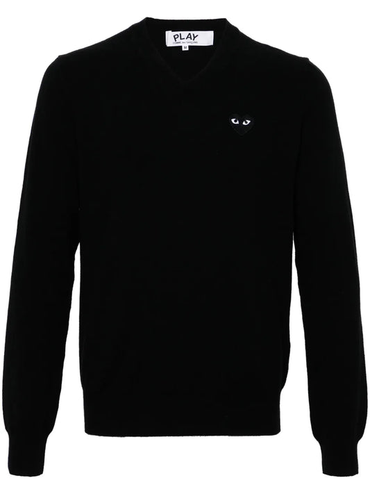 Heart-Patch Wool Jumper